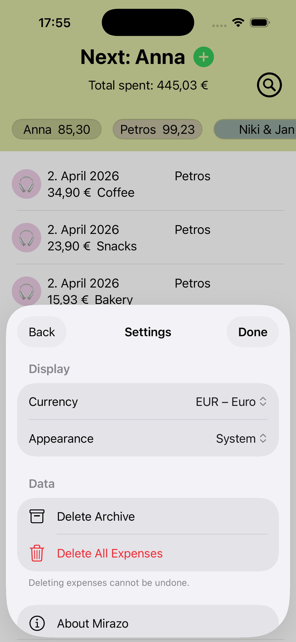 Settings